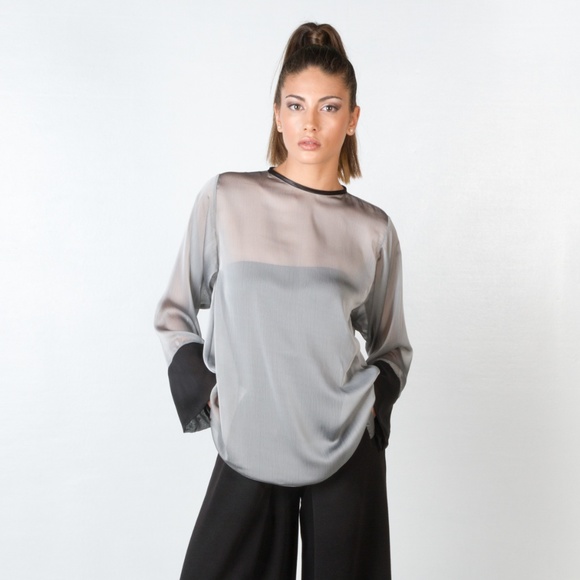 BOMEÉ Acebo Grey Blouse - Picture 1 of 2